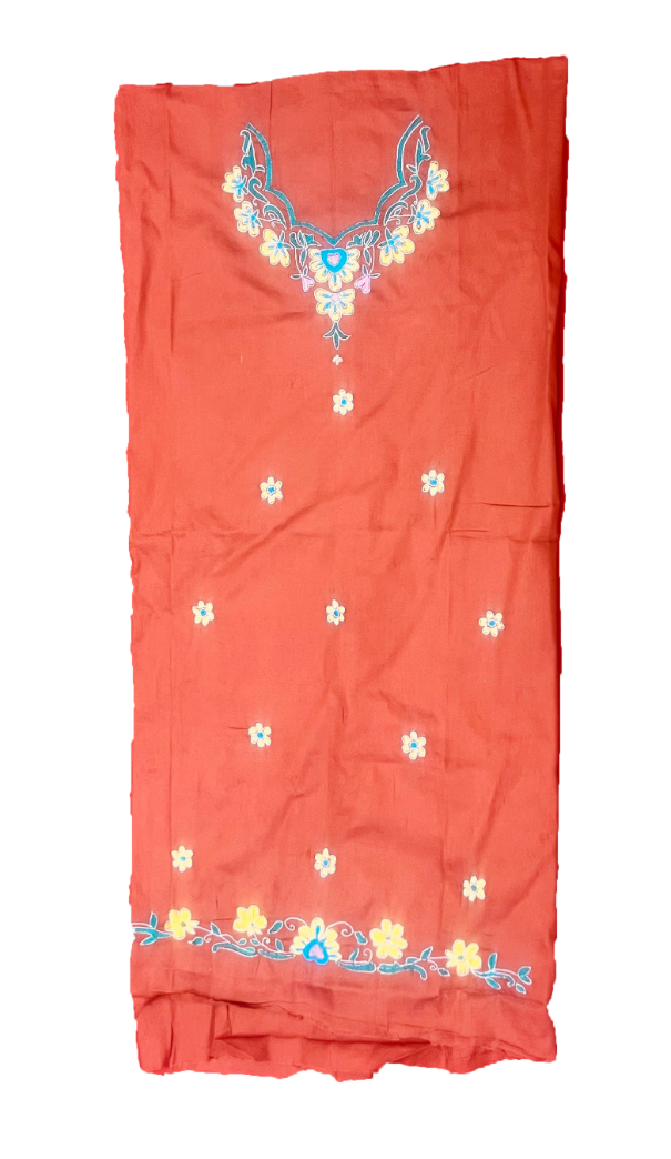 Pink Piano Suit With Zari Work