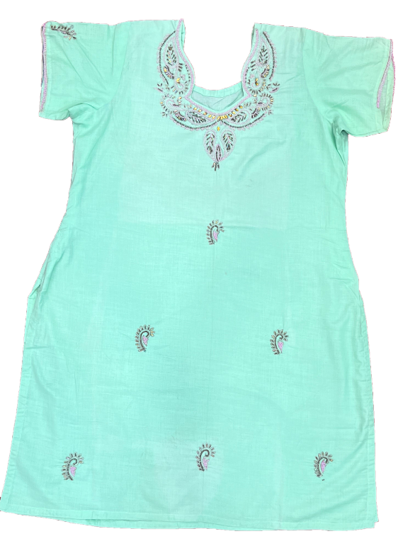 Aphrodite Aqua Suit With Zari Work