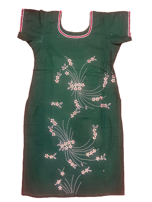 Black Olive Suit With Zari Work