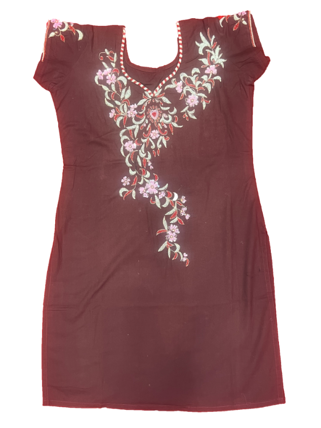 Dark Brown Suit With zardosi work