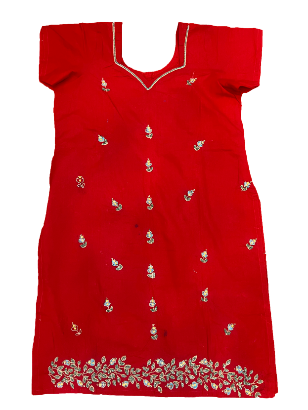 Red Baron Suit With Zari Work