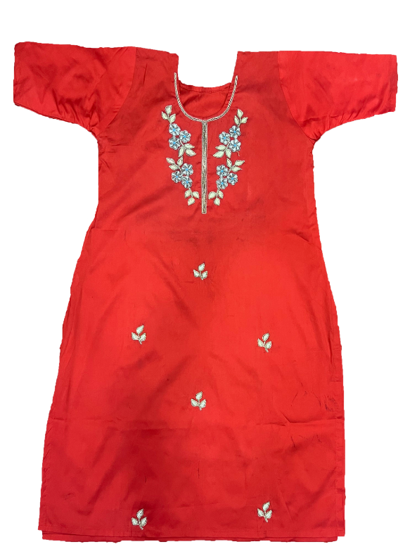 Alizarin suit with zari work