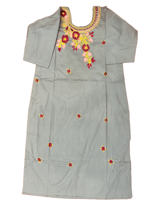 Dark Gray Suit With Zari Work