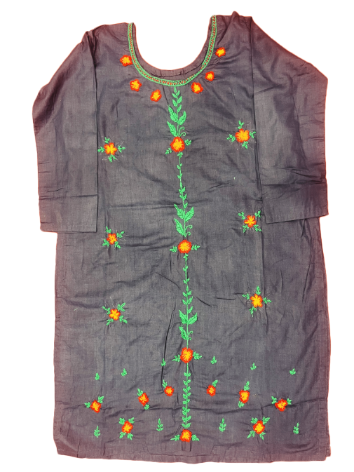 Dim Gray Suit With Zari work