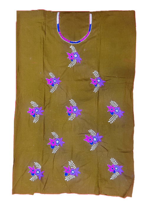 Field Drab Suit With Zari Work