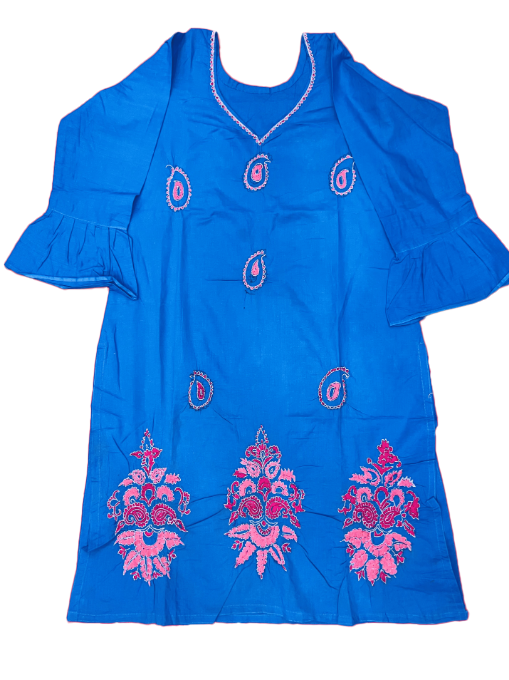 Flamingo Fury Suit With Zari Work